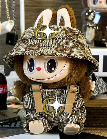 LABUBU Bucket Hat & Overalls Outfit